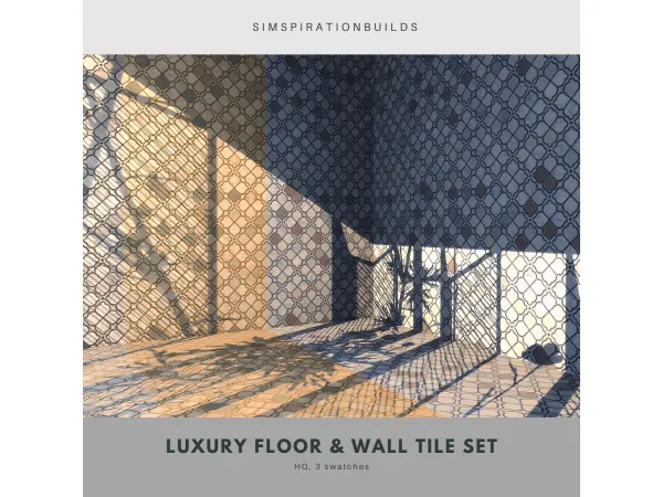 Alpha Luxury Floor Wall Tile Set by simspirationbuilds - The Sims 4 Custom Content