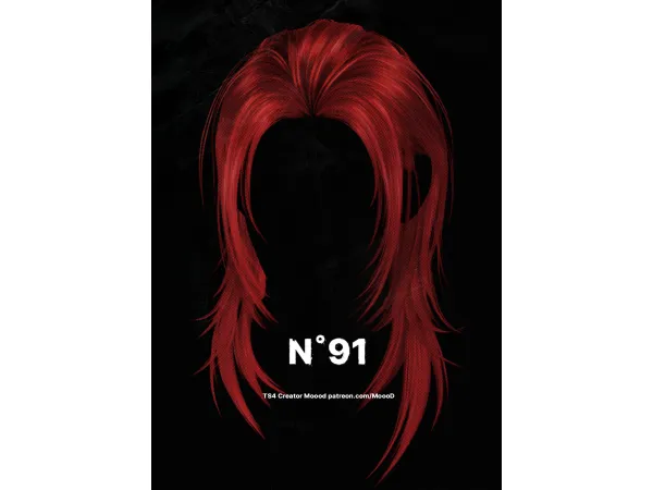 Alpha [SIMS4TS4] MoooD Hair N91 VER1 by MoooD - The Sims 4 Custom Content