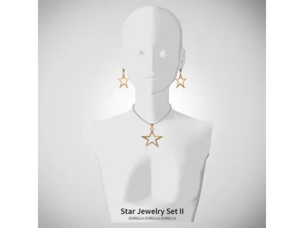 Alpha Star Jewelry Set II by gorillax3 - The Sims 4 Custom Content