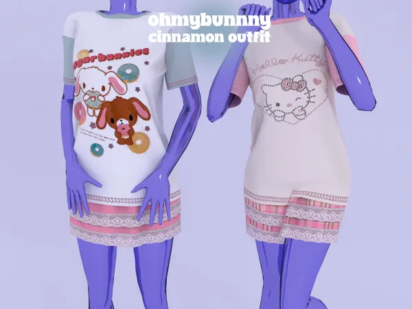 Alpha CINNAMON OUTFIT by ohmybunnny2 - The Sims 4 Custom Content