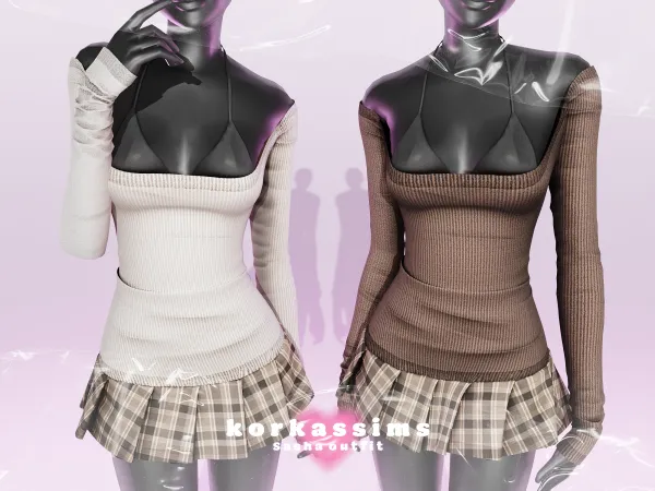 Alpha Sasha outfit by korkassims - The Sims 4 Custom Content