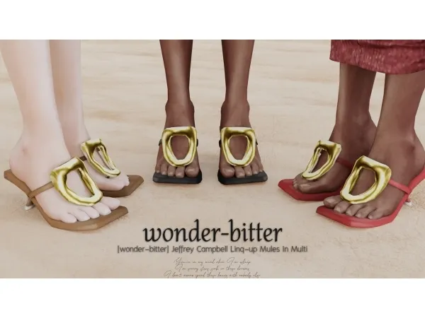 Alpha Jeffrey Campbell Linq up Mules In Multi - The Sims 4 Custom Content