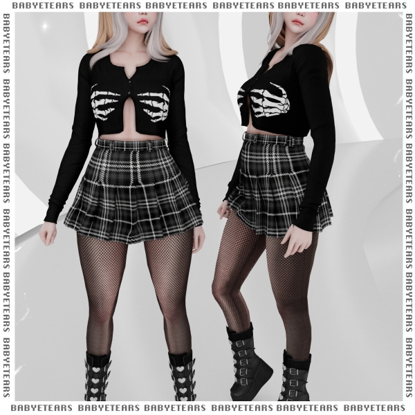 Alpha Skull girl by babyetears - The Sims 4 Custom Content