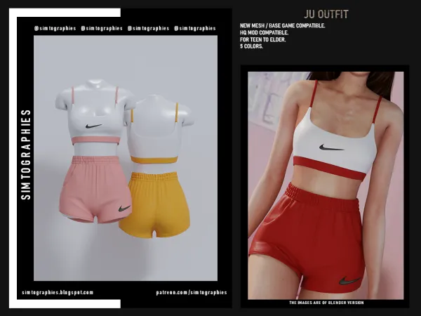 Alpha Ju Outfit - The Sims 4 Custom Content