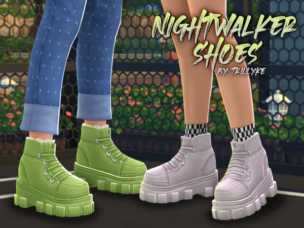 Maxis Match Nightwalker Shoes by trillyke - The Sims 4 Custom Content