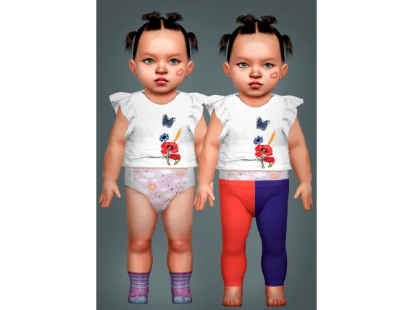 Mix infant Sock leggins Conversions Jennisims by Jennifer - The Sims 4 Custom Content