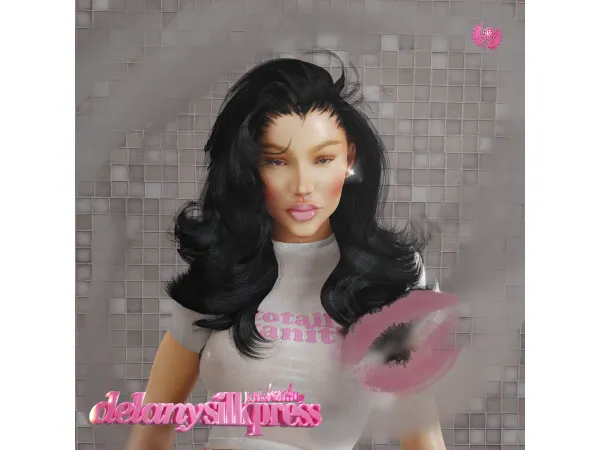 Alpha delany silk press by kikovanity - The Sims 4 Custom Content