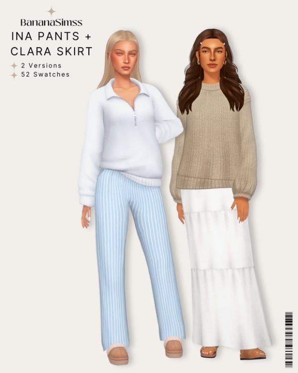 Maxis Match Ina Pants Clara Skirt by simsfinds - The Sims 4 Custom Content