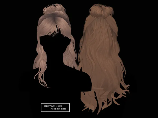 Alpha Melton Hair - The Sims 4 Custom Content