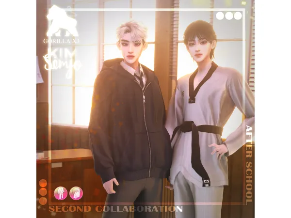 Alpha GorillaX3 x KIMsimjo Collaboration After School by gorillax3 - The Sims 4 Custom Content