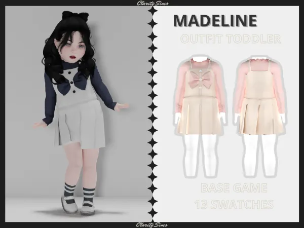 Alpha Madeline Outfit Toddler - The Sims 4 Custom Content