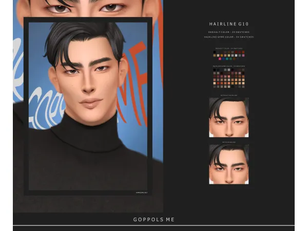 Alpha GPME GOLD Hairline G10 by goppolsme - The Sims 4 Custom Content