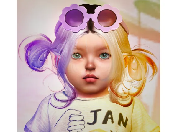Maxis Match infant Sunflower Glasses Jennisims by Jennifer - The Sims 4 Custom Content