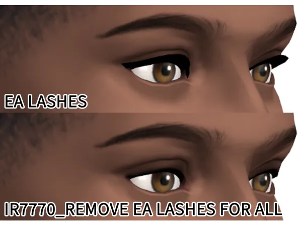 Maxis Match ir7770_RemoveEALashesForAll by Ir_7770 - The Sims 4 Custom Content