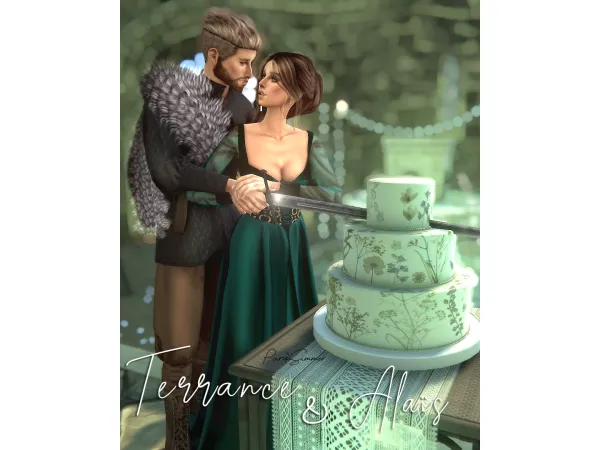 Mix Terrance Alaïs 10 medieval inspired wedding poses - The Sims 4 Custom Content