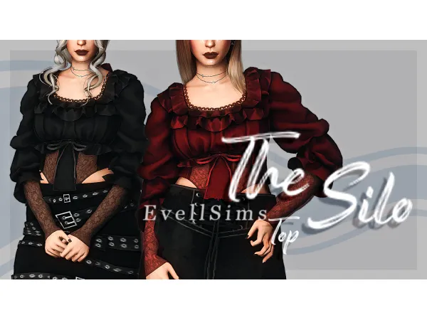 Mix The Silo Top by evellsims - The Sims 4 Custom Content