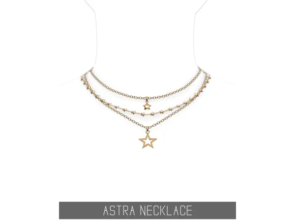 Alpha ASTRA NECKLACE by simpliciaty - The Sims 4 Custom Content