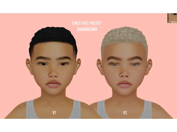 Mix CHILD FACE PRESET v1 v2 by simsfinds - The Sims 4 Custom Content