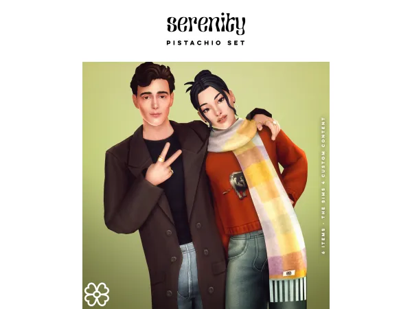 Maxis Match Pistachio Set (6 items) by serenitycc - The Sims 4 Custom Content