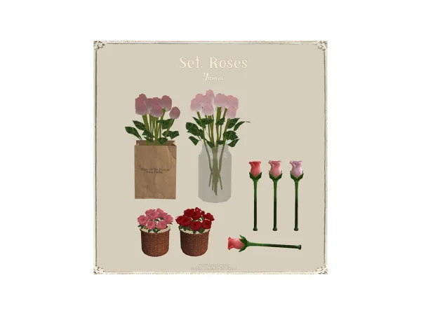 Alpha Set Roses - The Sims 4 Custom Content