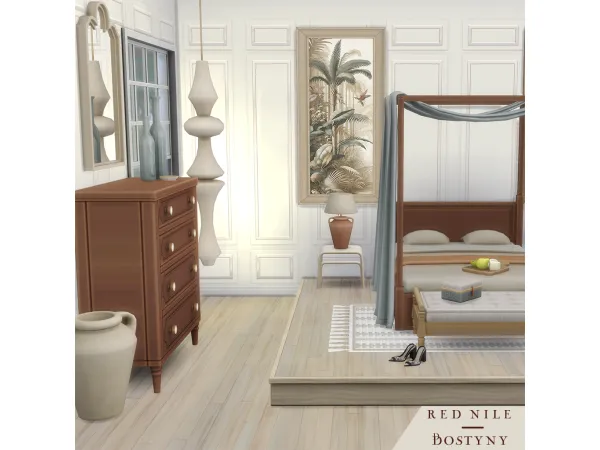 Maxis Match Red Nile Bedroom by Bostyny - The Sims 4 Custom Content