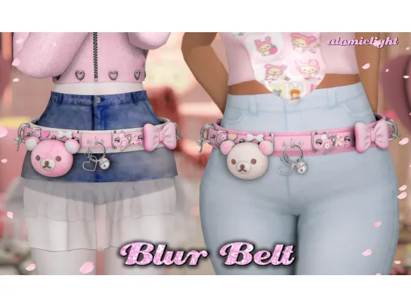 Mix Blur Belt (ᐢ ᐢ) by atomiclight - The Sims 4 Custom Content