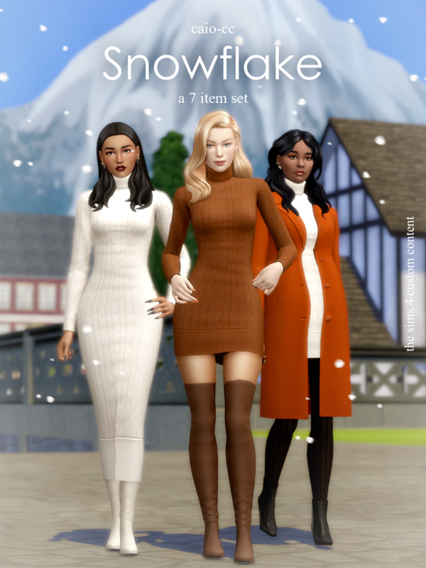 Maxis Match Snowflake A 7 items set by simsfinds - The Sims 4 Custom Content