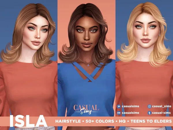 Alpha ISLA HAIRSTYLE - The Sims 4 Custom Content
