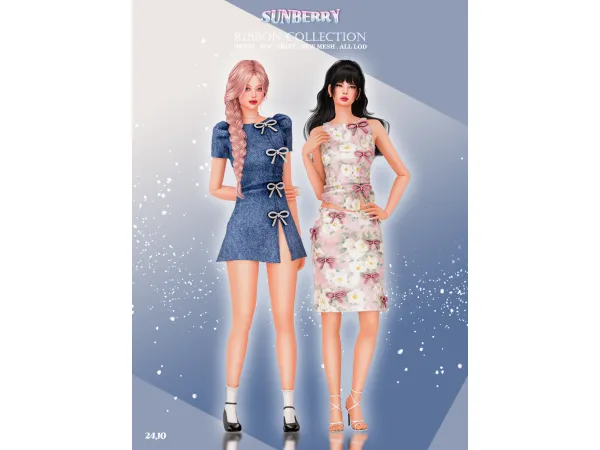 Alpha [SUNBERRY]Ribbon Collection 2410 - The Sims 4 Custom Content