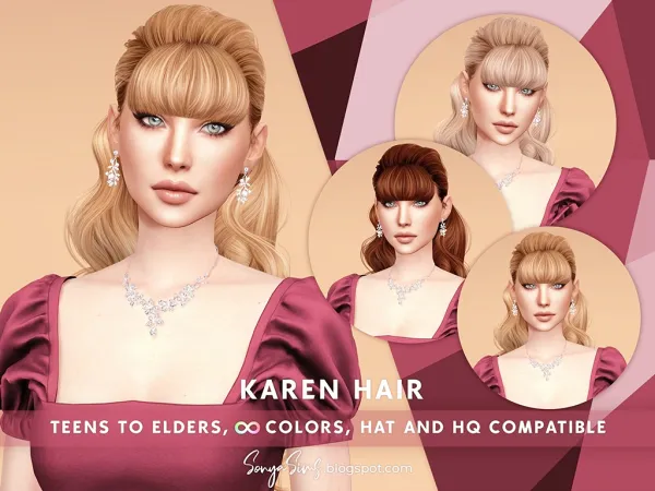 Alpha Karen Hair - The Sims 4 Custom Content