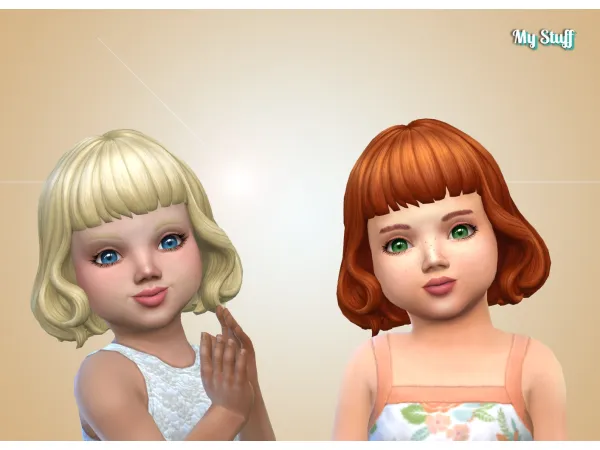 Maxis Match EP09 Curly Short for Toddlers by kiarazurk - The Sims 4 Custom Content