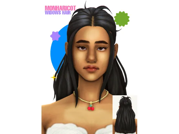 Maxis Match Widows Hair by monharicot - The Sims 4 Custom Content