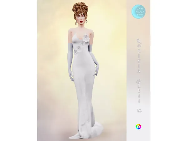 Alpha ROZINIA DRESS V3 - The Sims 4 Custom Content