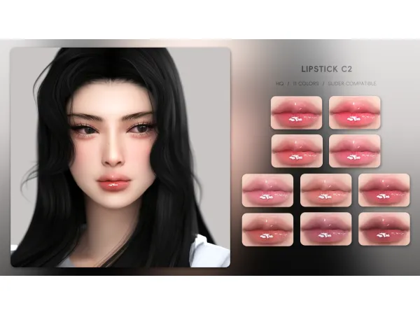 Alpha Lipstick C2 by Chih - The Sims 4 Custom Content