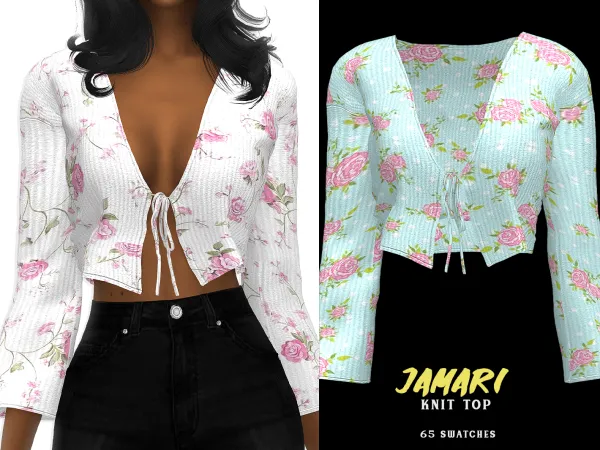 Mix Jamari Knit Top - The Sims 4 Custom Content