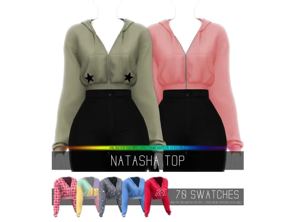 Alpha NATASHA TOP by simpliciaty - The Sims 4 Custom Content