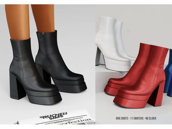 Alpha Brie boots - The Sims 4 Custom Content