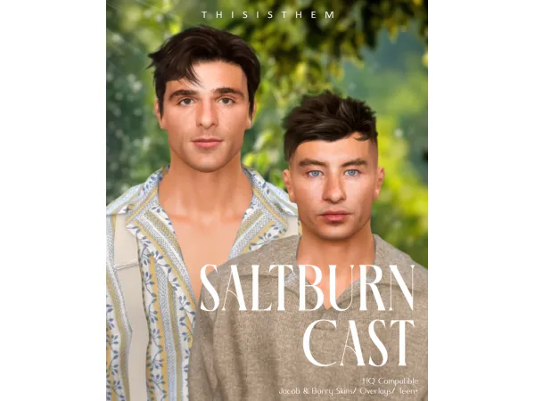 Alpha Jacob Barry Skins Sims by thisisthem - The Sims 4 Custom Content