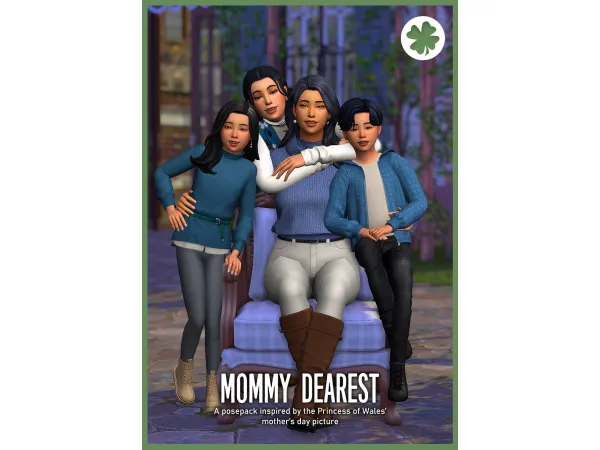 Mix Mommy Dearest Poses by luckycc - The Sims 4 Custom Content
