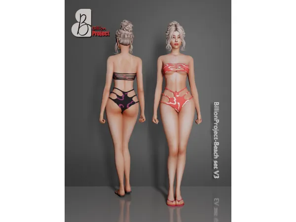 Alpha BillionProject Beach set V3 by BillionProject666 - The Sims 4 Custom Content