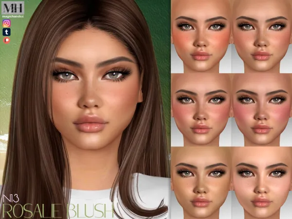Alpha Rosalie Blush N13 - The Sims 4 Custom Content