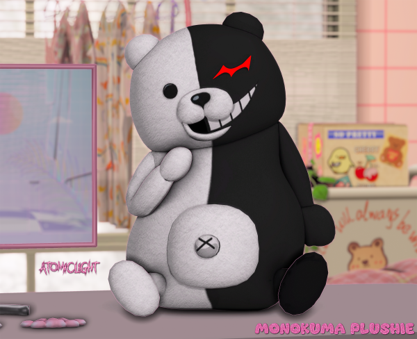 休日限定 Sims - atomiclight by plushie Monokuma 4 SimsFinds - CC チャーム