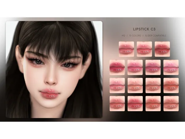 Alpha Lipstick C3 by Chih - The Sims 4 Custom Content