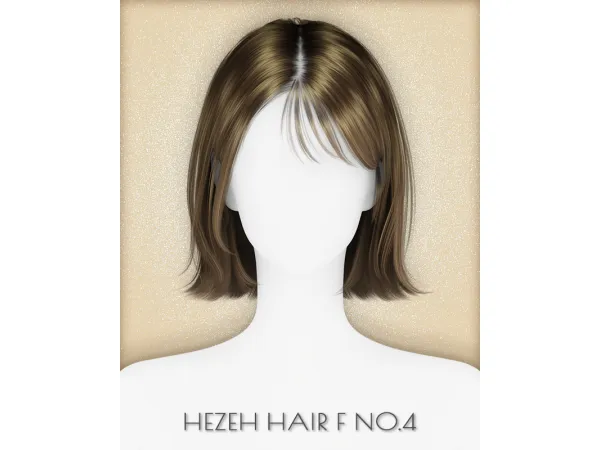 Alpha [Hezeh]FHair_No4 - The Sims 4 Custom Content