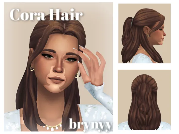 Maxis Match Cora Hair - The Sims 4 Custom Content