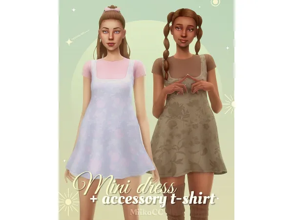 Maxis Match Mini dress accessory t shirt by miikocc - The Sims 4 Custom Content