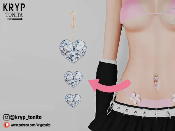 Mix Piercing Heart - The Sims 4 Custom Content