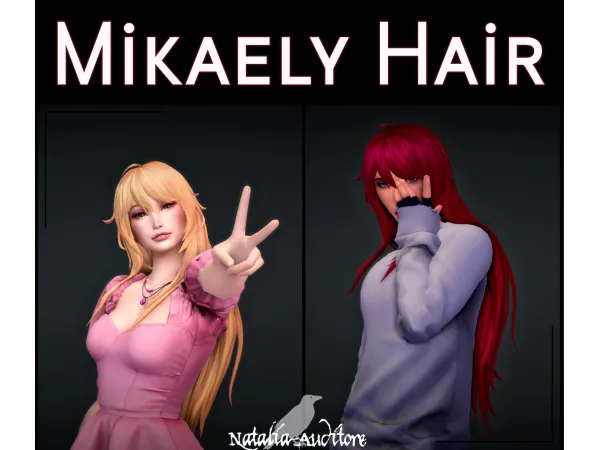 Maxis Match Mikaely hair by natalia_auditore - The Sims 4 Custom Content