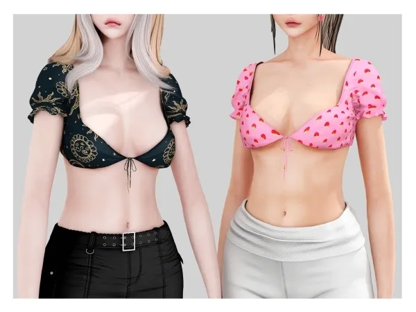 Alpha Fio tank top - The Sims 4 Custom Content