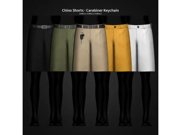 Alpha Chino Shorts Carabiner Keychain by gorillax3 - The Sims 4 Custom Content